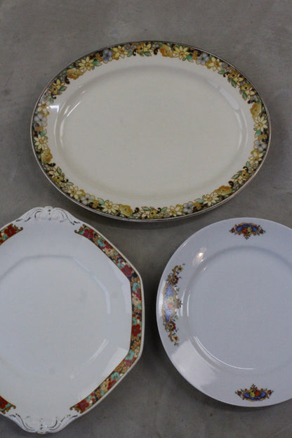 3 Vintage Serving Plates - Kernow Furniture