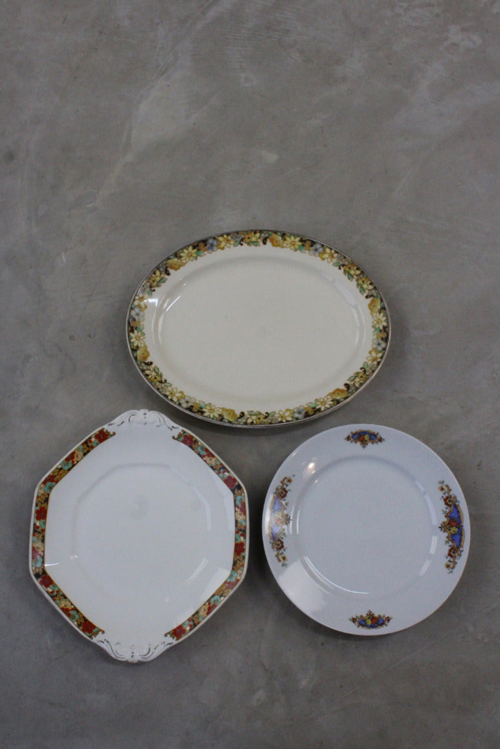 3 Vintage Serving Plates - Kernow Furniture