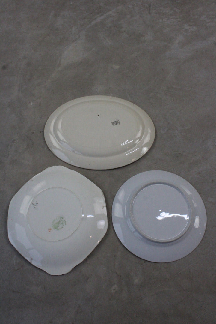 3 Vintage Serving Plates - Kernow Furniture