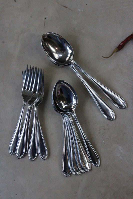 Chromium Plate Dessert Cutlery Set - Kernow Furniture