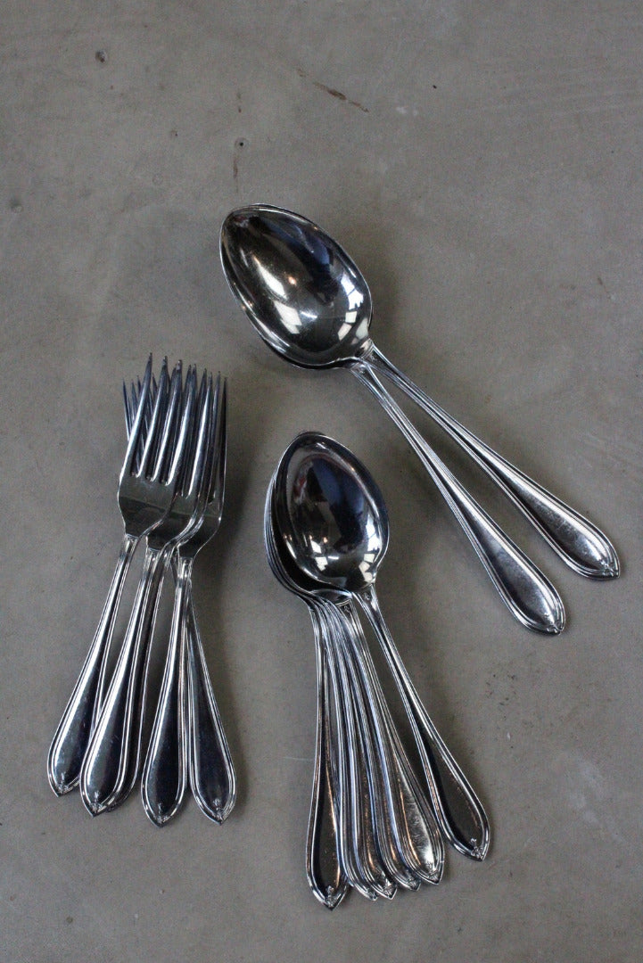 Chromium Plate Dessert Cutlery Set - Kernow Furniture