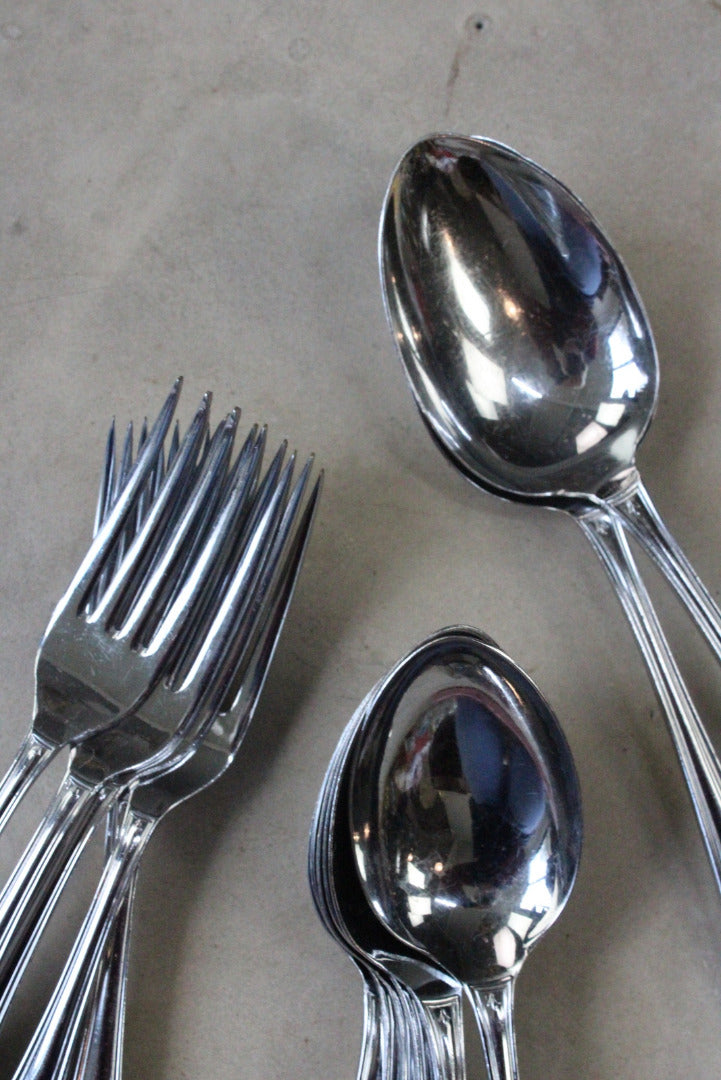 Chromium Plate Dessert Cutlery Set - Kernow Furniture