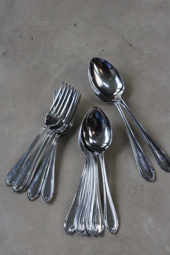 Chromium Plate Dessert Cutlery Set - Kernow Furniture