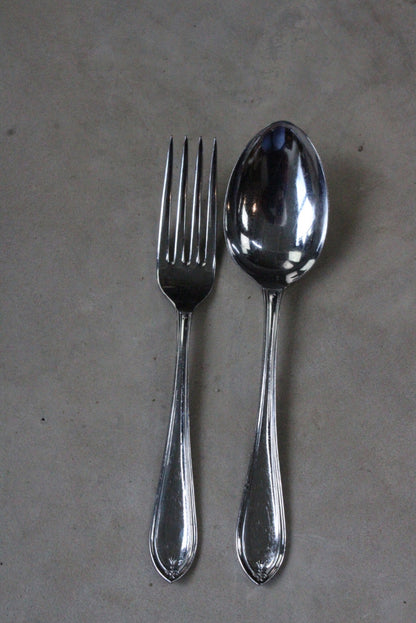 Chromium Plate Dessert Cutlery Set - Kernow Furniture