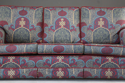 Three Seater Sofa In Ecclesiastical Fabric - Kernow Furniture