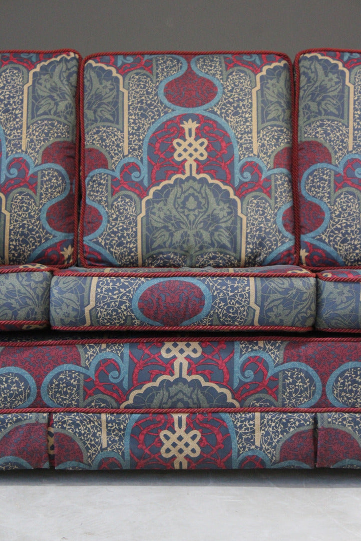 Three Seater Sofa In Ecclesiastical Fabric - Kernow Furniture