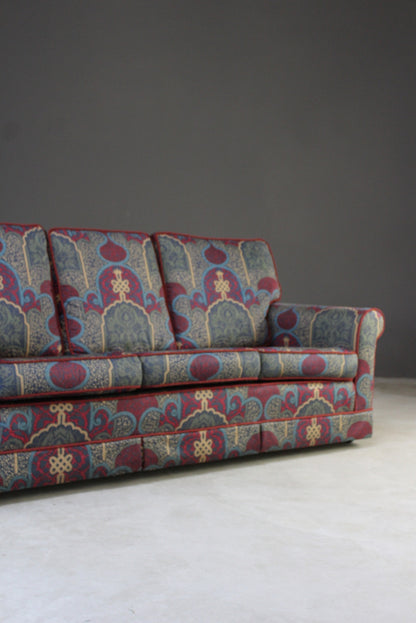 Three Seater Sofa In Ecclesiastical Fabric - Kernow Furniture