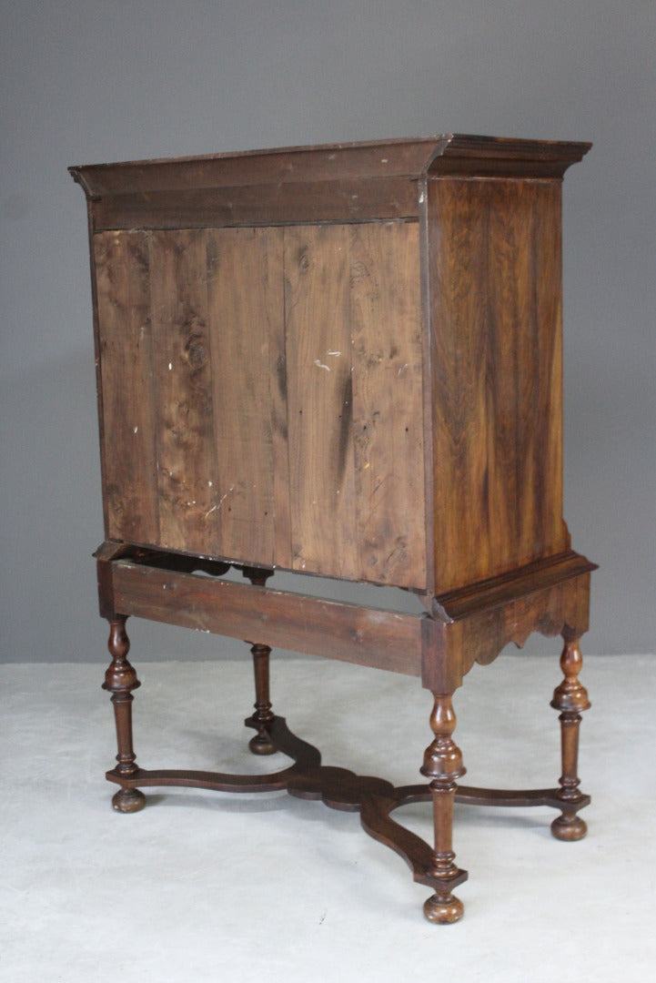 Queen Anne Walnut Chest on Stand - Kernow Furniture