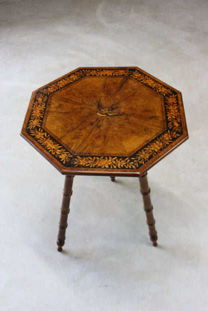 Antique Marquetry Side Table - Kernow Furniture