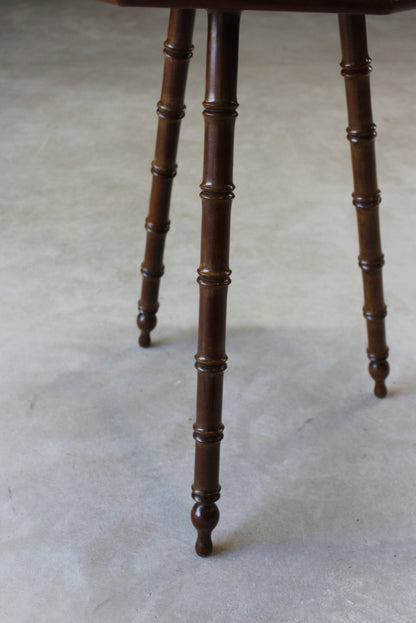 Antique Marquetry Side Table - Kernow Furniture