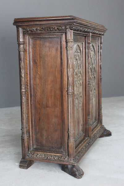 Oak & Walnut French Gothic Cupboard – Kernow Furniture