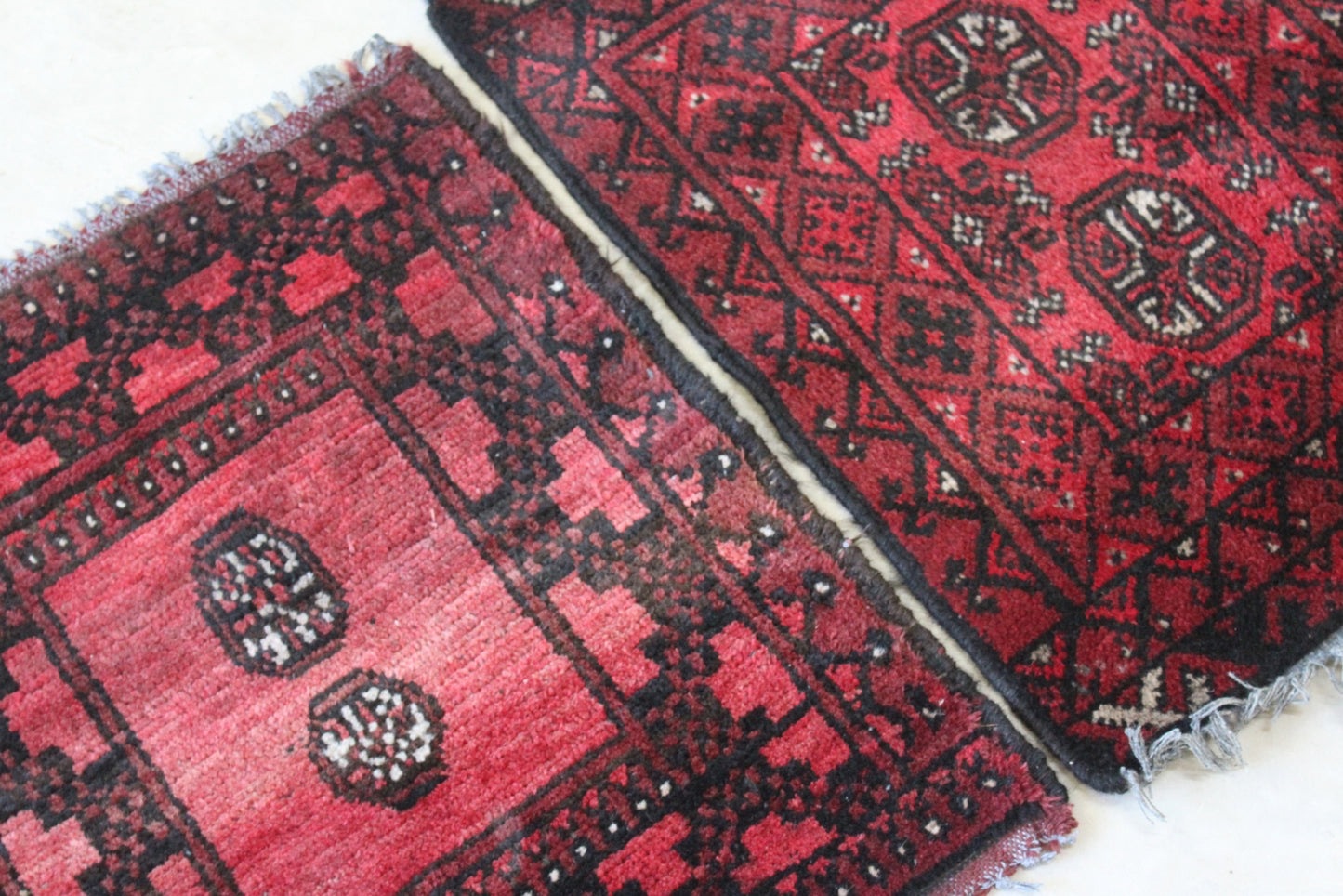 Pair Afghan Red Prayer Mats - Kernow Furniture