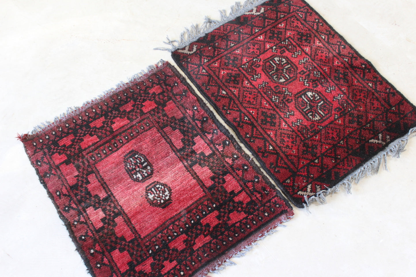 Pair Afghan Red Prayer Mats - Kernow Furniture