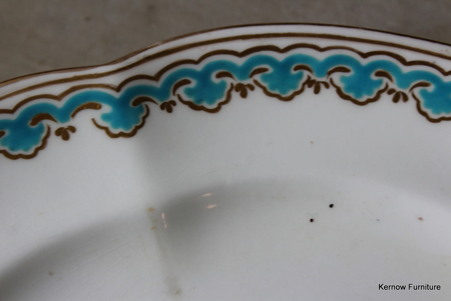 Victorian Hand Painted Landscape Plate - Kernow Furniture