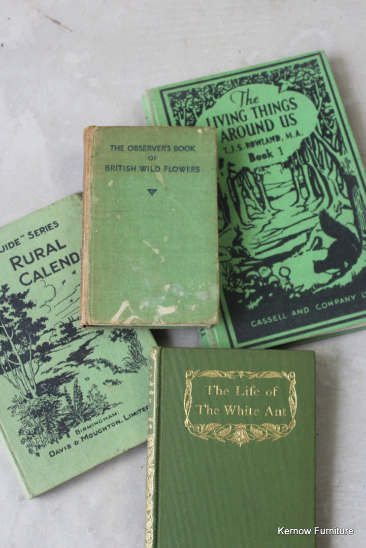 Collection of Vintage Nature Books - Kernow Furniture