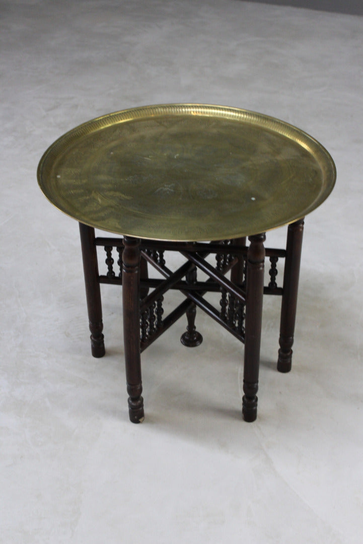 Eastern Brass Tray Table - Kernow Furniture