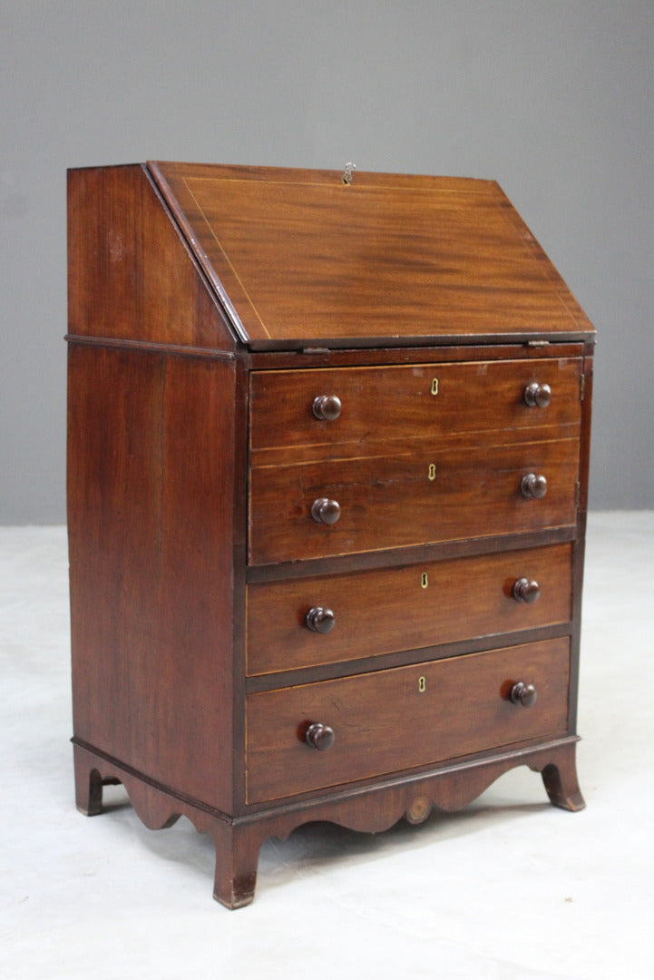 Georgian Mahogany Bureau - Kernow Furniture