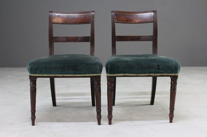 Pair  Antique Mahogany Dining Chairs - Kernow Furniture