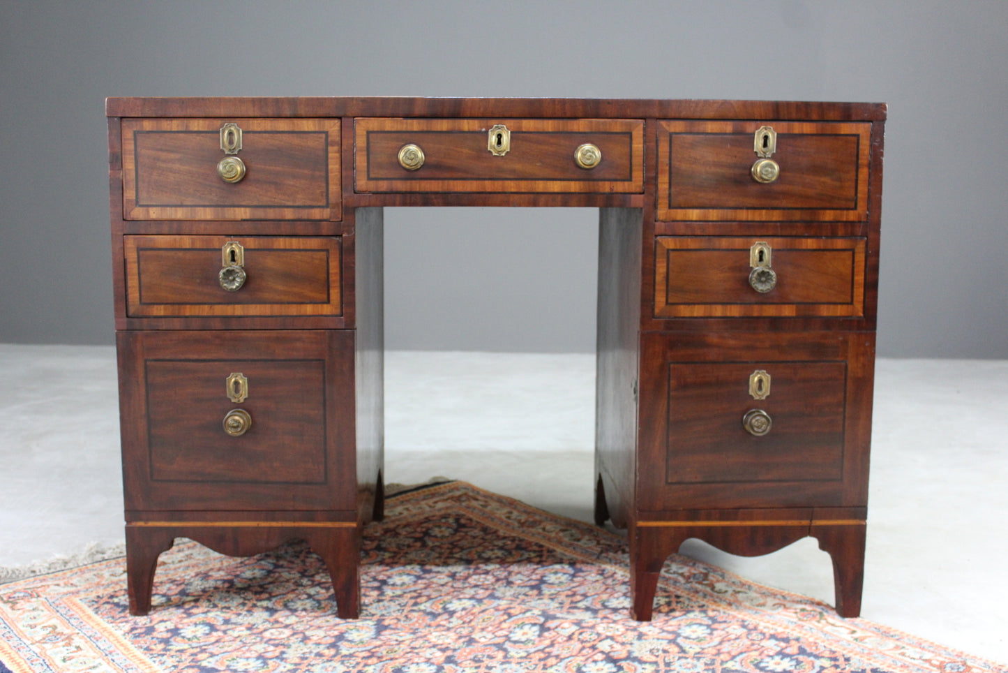 Antique Small Mahogany Desk - Kernow Furniture