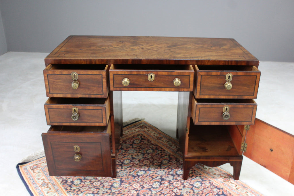Antique Small Mahogany Desk - Kernow Furniture