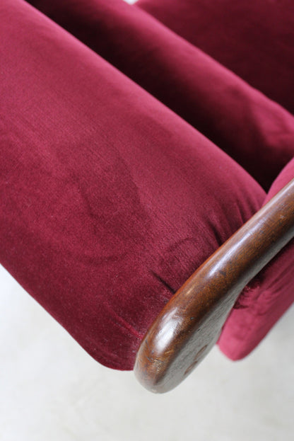 Victorian Upholstered Scroll Arm Sofa - Kernow Furniture