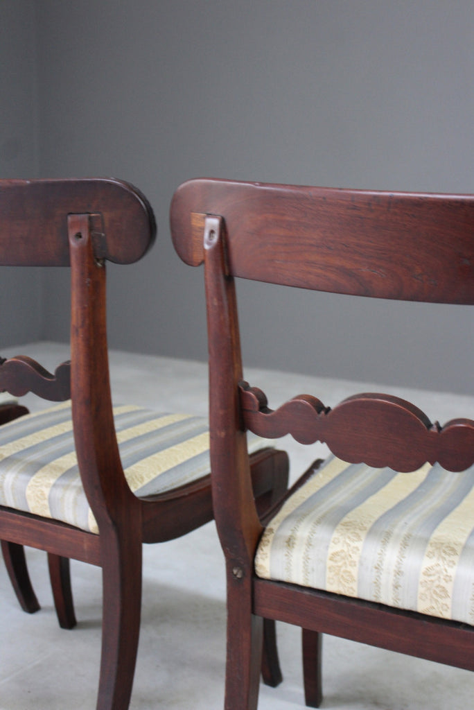 Set 4 Regency Mahogany Dining Chairs - Kernow Furniture