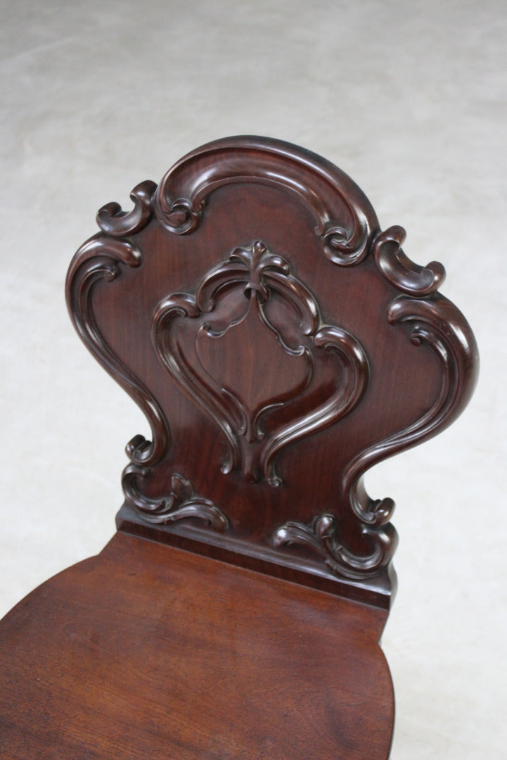 Victorian Mahogany Hall Chair - Kernow Furniture