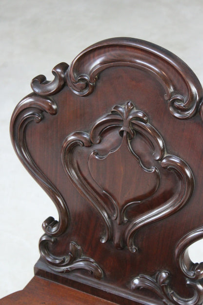 Victorian Mahogany Hall Chair - Kernow Furniture