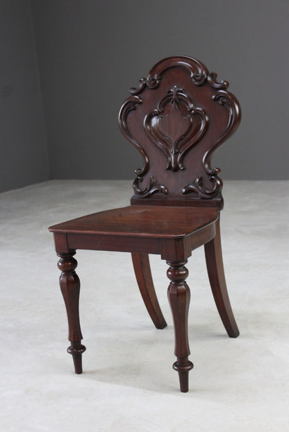 Victorian Mahogany Hall Chair - Kernow Furniture