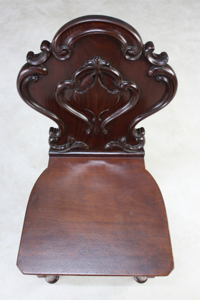 Victorian Mahogany Hall Chair - Kernow Furniture