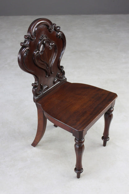 Victorian Mahogany Hall Chair - Kernow Furniture