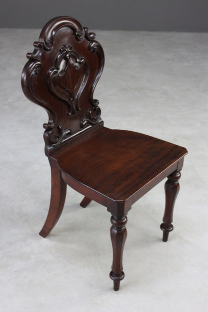 Victorian Mahogany Hall Chair - Kernow Furniture