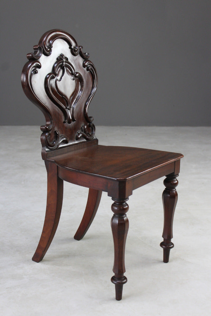 Victorian Mahogany Hall Chair - Kernow Furniture