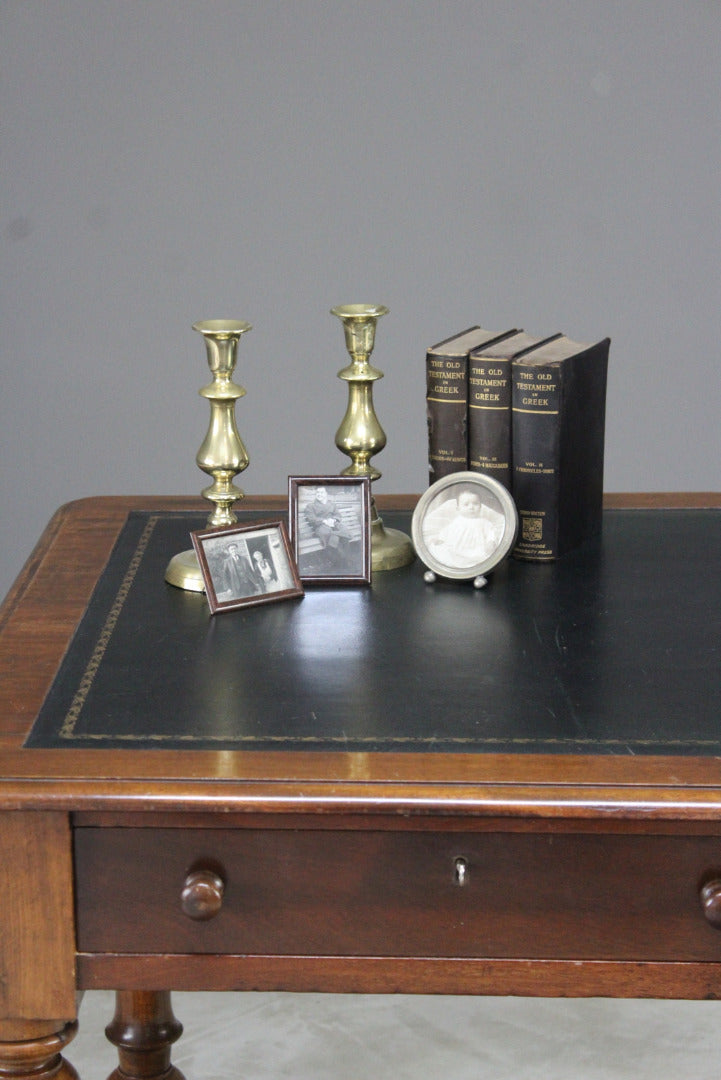 Mahogany Library Table Desk - Kernow Furniture