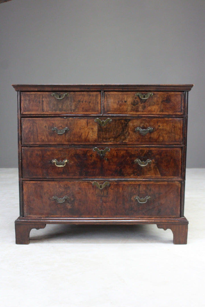 Antique Georgian Walnut Chest of Drawers - Kernow Furniture