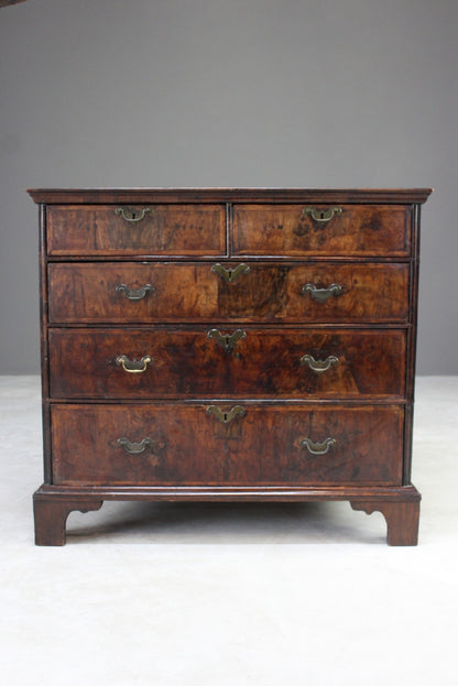 Antique Georgian Walnut Chest of Drawers - Kernow Furniture