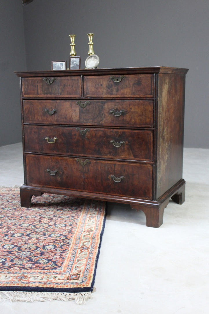 Antique Georgian Walnut Chest of Drawers - Kernow Furniture