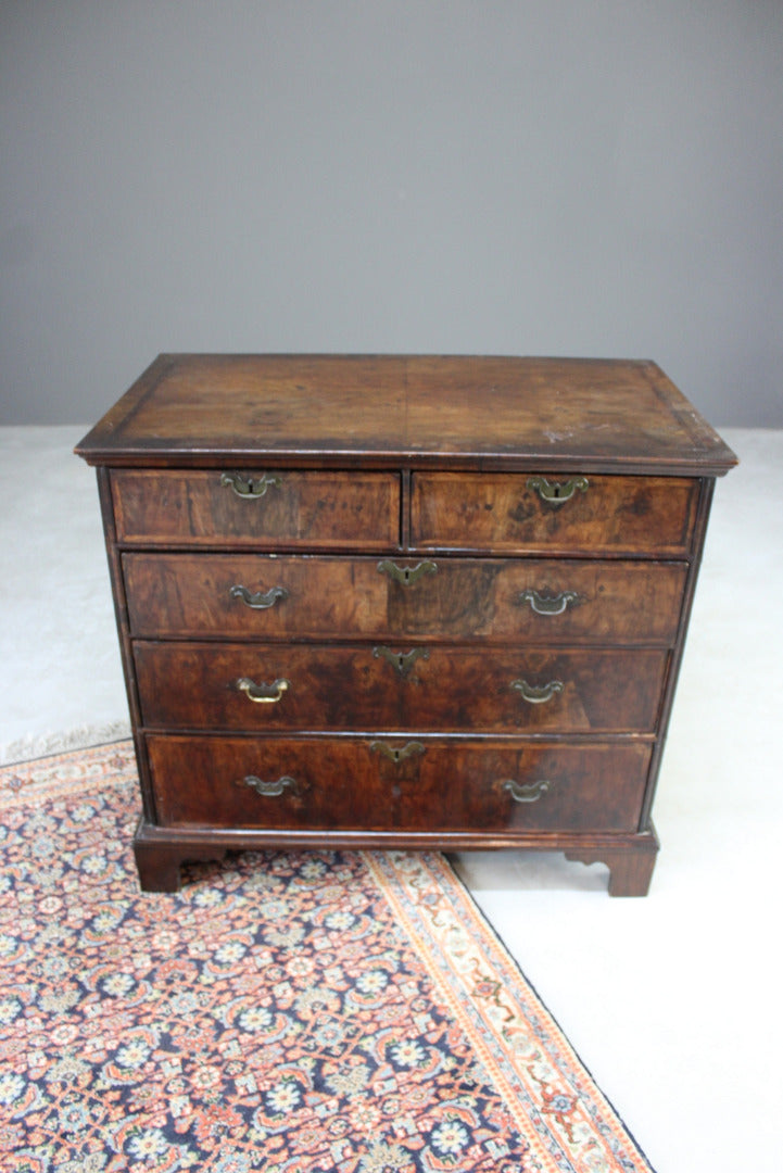 Antique Georgian Walnut Chest of Drawers - Kernow Furniture