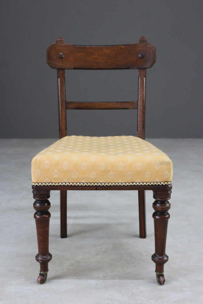 Single Victorian Gothic Revival Oak Dining Chair - Kernow Furniture