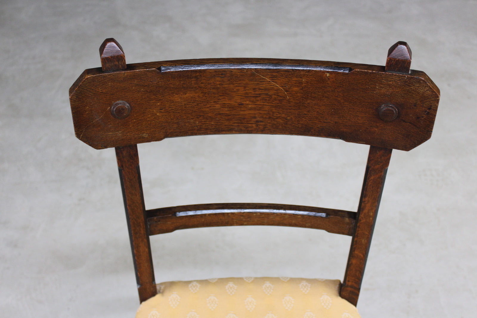 Single Victorian Gothic Revival Oak Dining Chair - Kernow Furniture