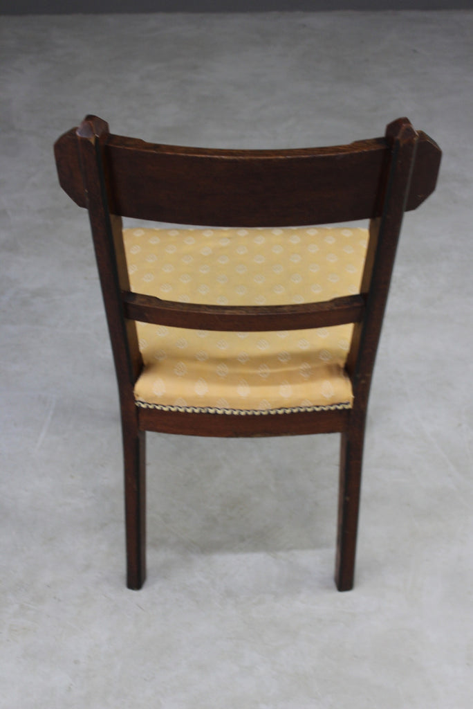 Single Victorian Gothic Revival Oak Dining Chair - Kernow Furniture