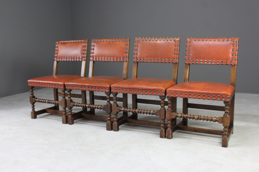 Set 4 Cromwellian Design Dining Chairs - Kernow Furniture