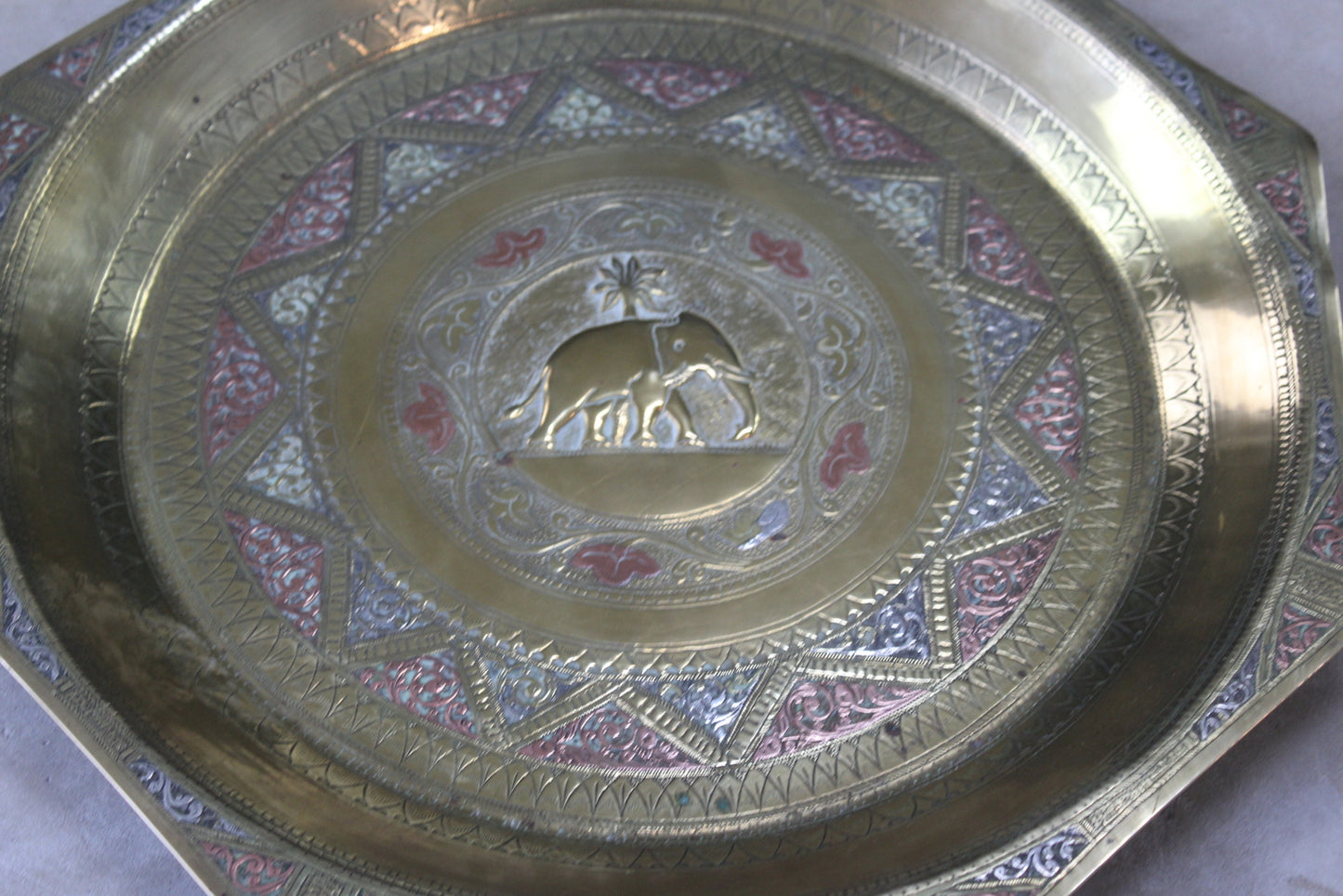 Eastern Brass Tray - Kernow Furniture