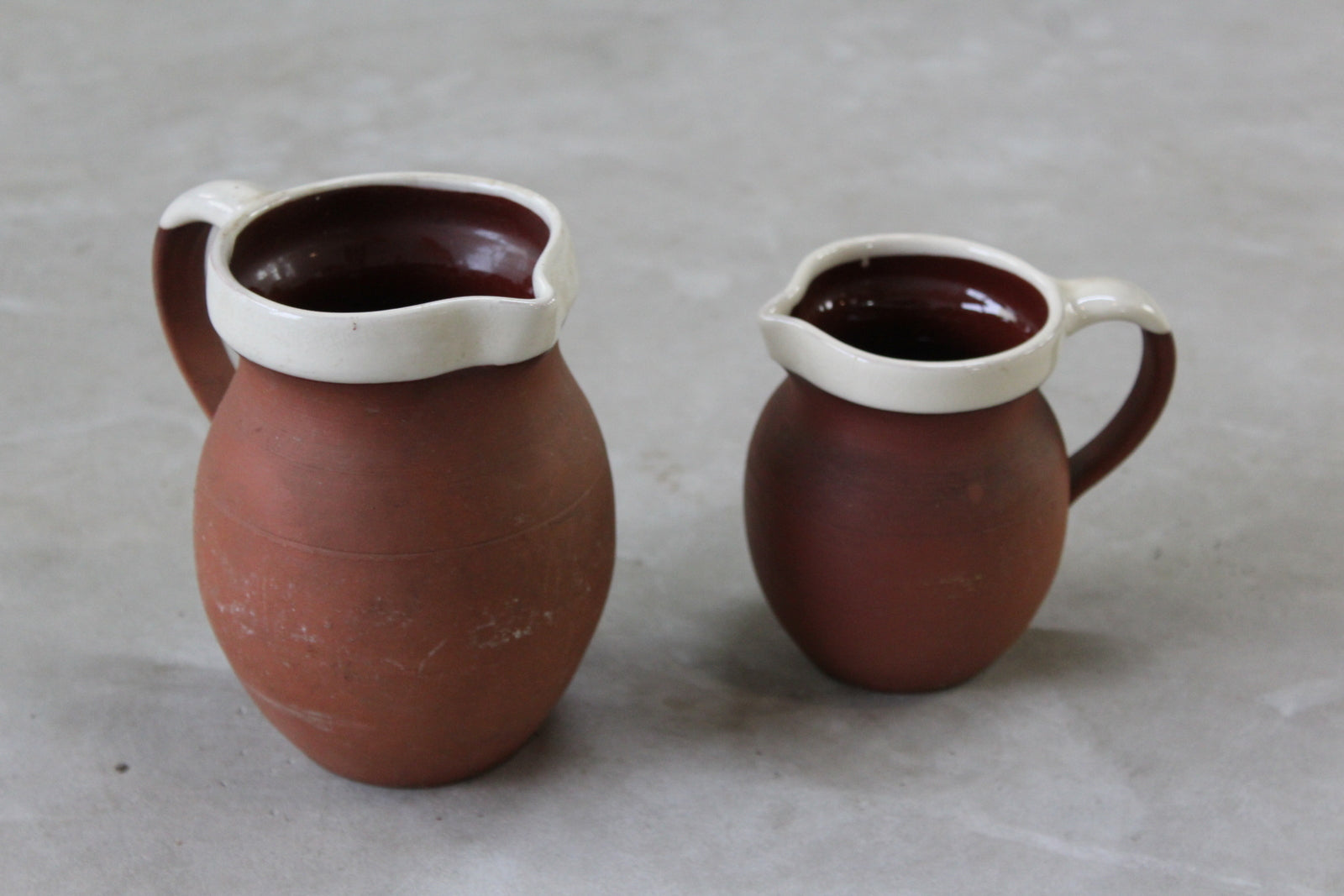 Pair Terracotta Kitchen Jugs - Kernow Furniture