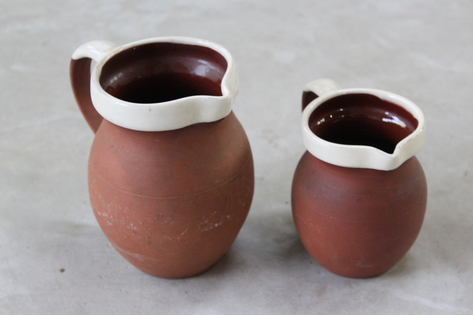 Pair Terracotta Kitchen Jugs - Kernow Furniture