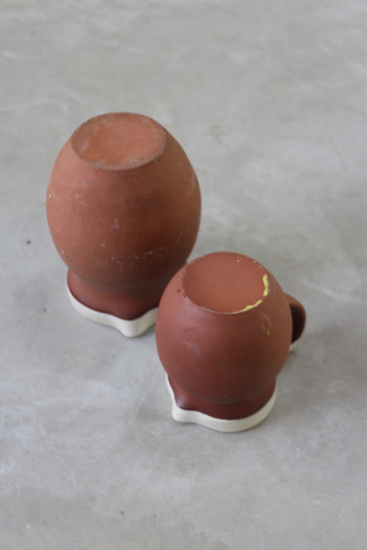 Pair Terracotta Kitchen Jugs - Kernow Furniture