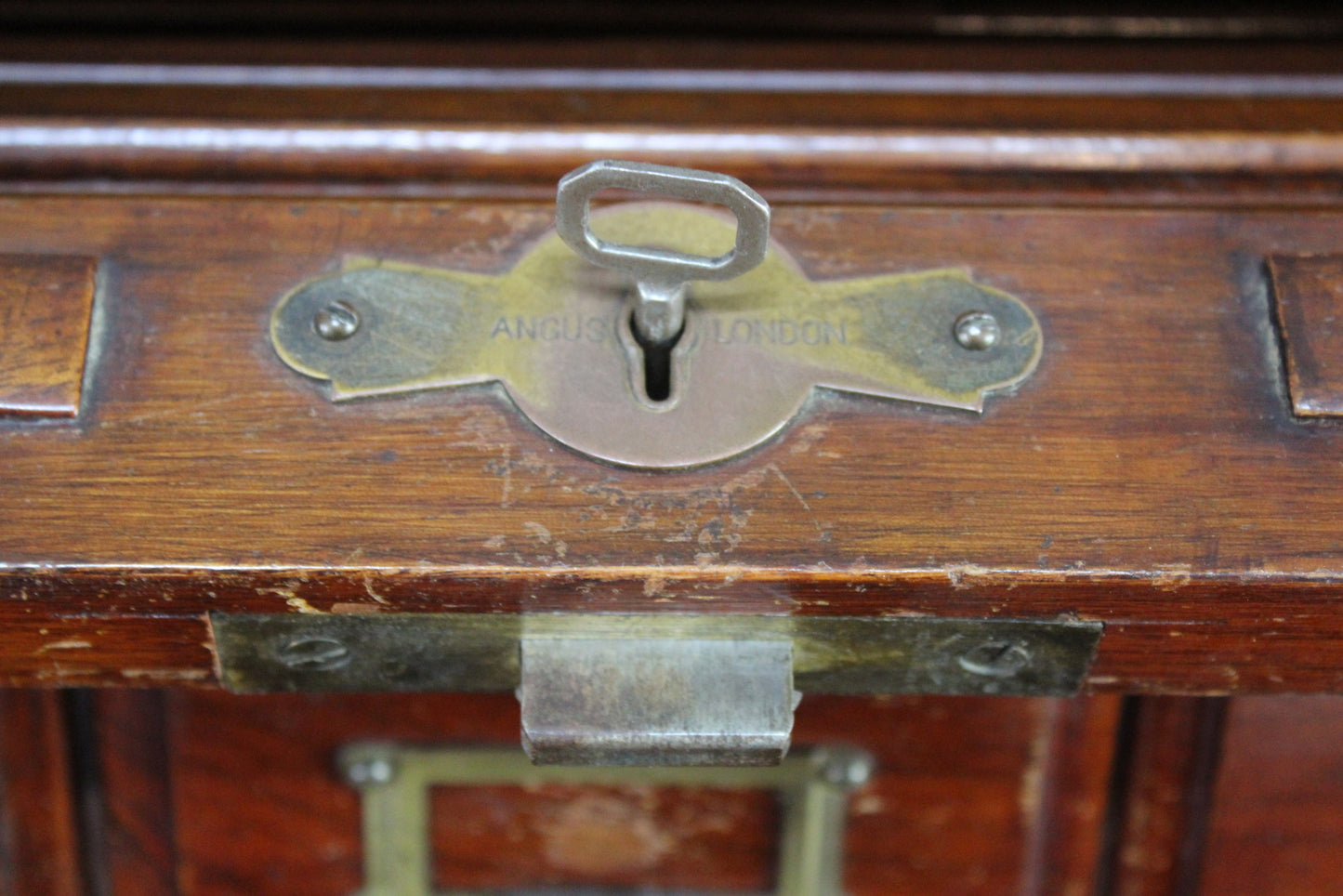 Angus of London Antique Walnut Roll Top Tambour Desk - Kernow Furniture