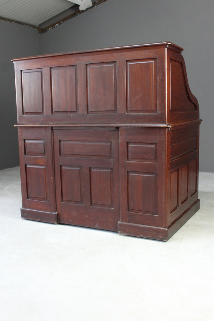 Angus of London Antique Walnut Roll Top Tambour Desk - Kernow Furniture