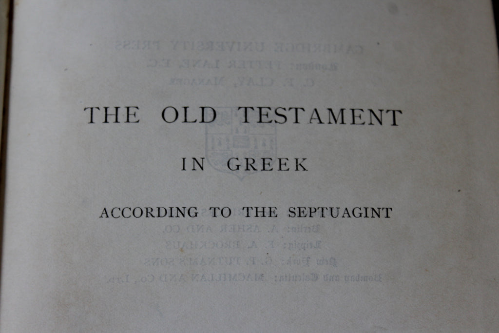 The Old Testament in Greek Vol I II III Cambridge University Press - Kernow Furniture