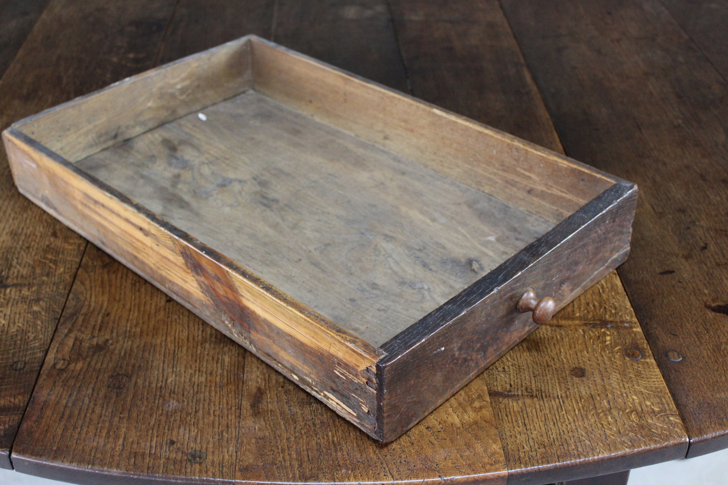 Antique Oak Oval Drop Leaf Dining Table - Kernow Furniture